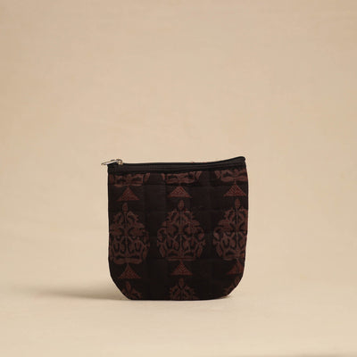  Brown Handmade Quilted Cotton Utility Pouch