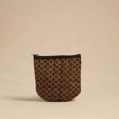  Brown Handmade Quilted Cotton Utility Pouch