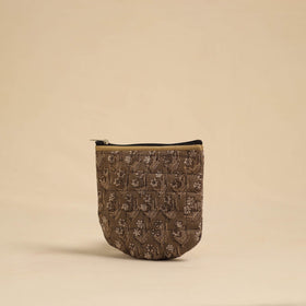  Brown Handmade Quilted Cotton Utility Pouch
