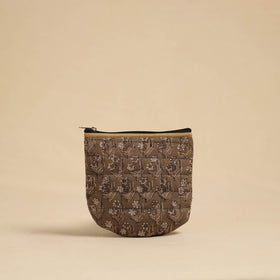  Brown Handmade Quilted Cotton Utility Pouch