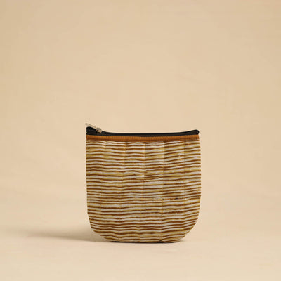  Brown Handmade Quilted Cotton Utility Pouch