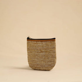  Brown Handmade Quilted Cotton Utility Pouch