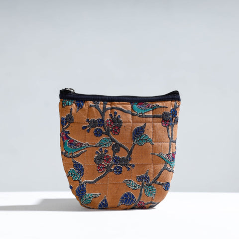  Handmade Quilted Kalamkari Printed Utility Pouch 01 
