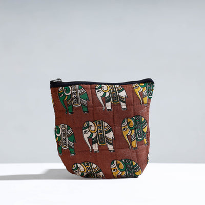  Handmade Quilted Kalamkari Printed Utility Pouch 03 