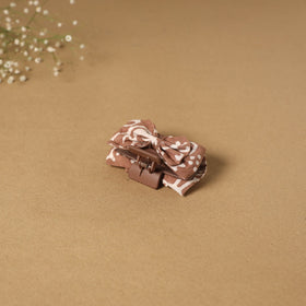 Brown - handmade women’s bow hair claw clip 15 - handcrafted