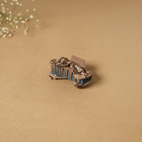 Brown - handmade women’s bow hair claw clip 16 - handcrafted