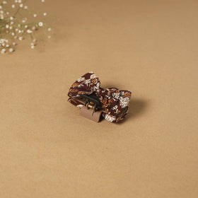 Brown - handmade women’s bow hair claw clip 17 - handcrafted