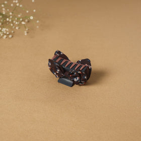 Brown - handmade women’s bow hair claw clip 19 - handcrafted