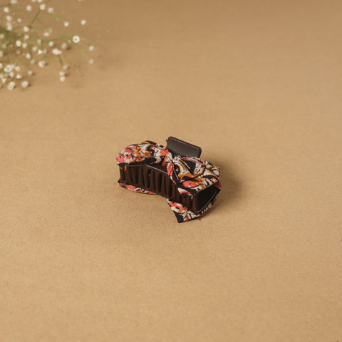 Brown - handmade women’s bow hair claw clip 32 - handcrafted