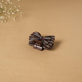 Brown - handmade women’s bow hair claw clip 34 - handcrafted