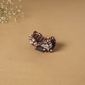 Brown - handmade women’s bow hair claw clip 47 - handcrafted