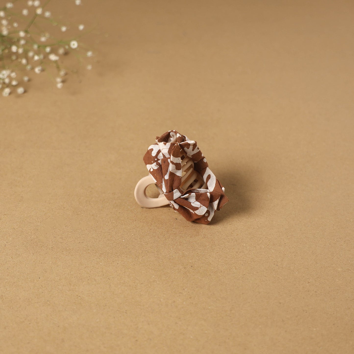 Brown - handmade women’s bow hair claw clip 50 - handcrafted