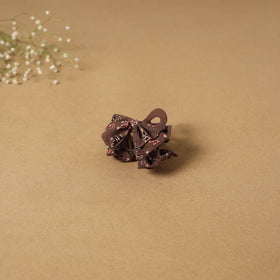 Brown - handmade women’s bow hair claw clip 51 - handcrafted