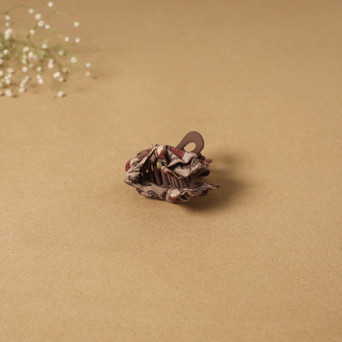 Brown - handmade women’s bow hair claw clip 52 - handcrafted