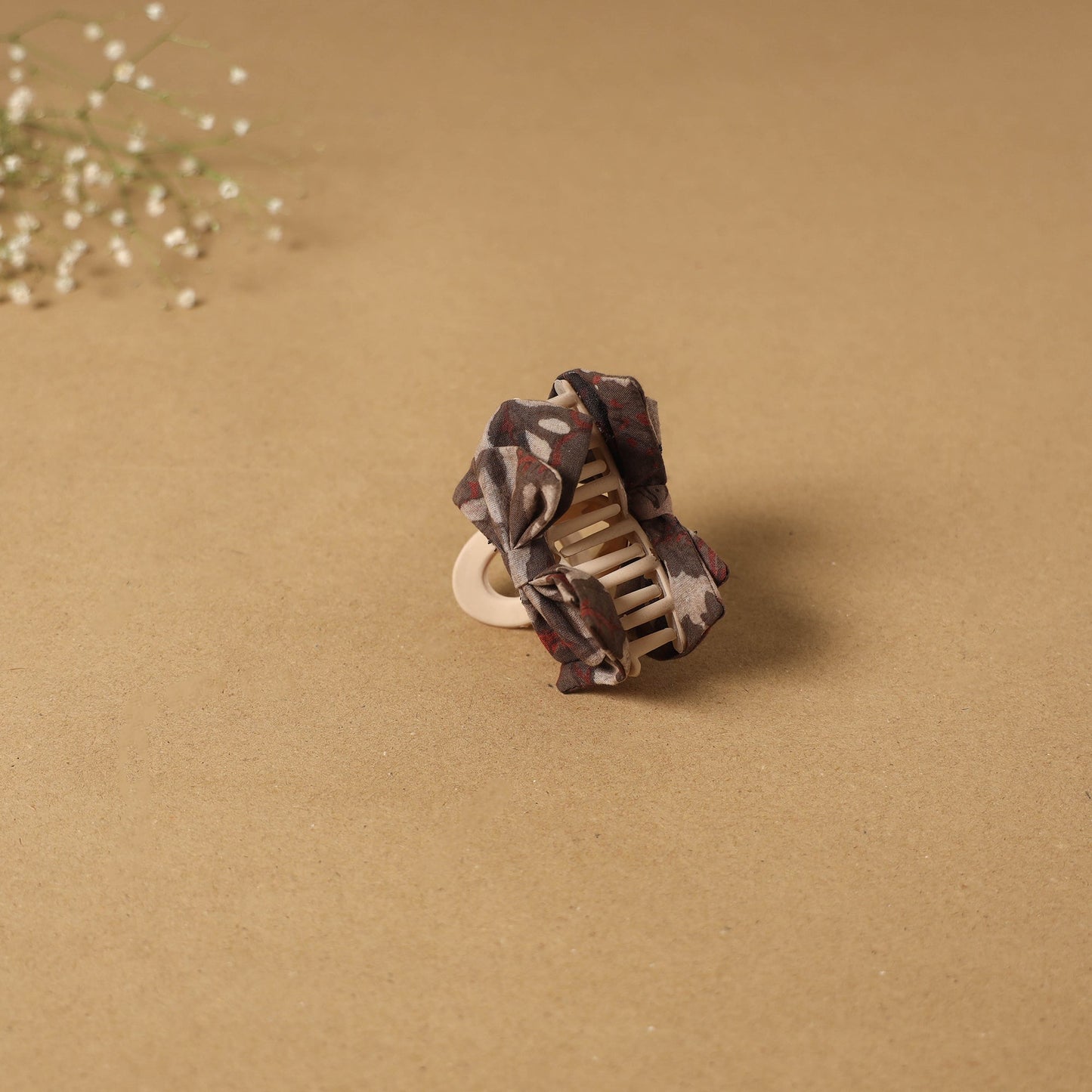 Brown - handmade women’s bow hair claw clip 64 - handcrafted