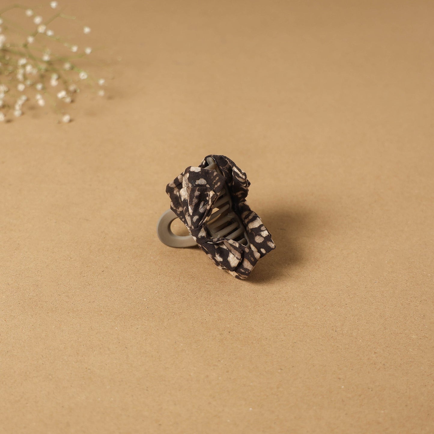 Brown - handmade women’s bow hair claw clip 65 - handcrafted