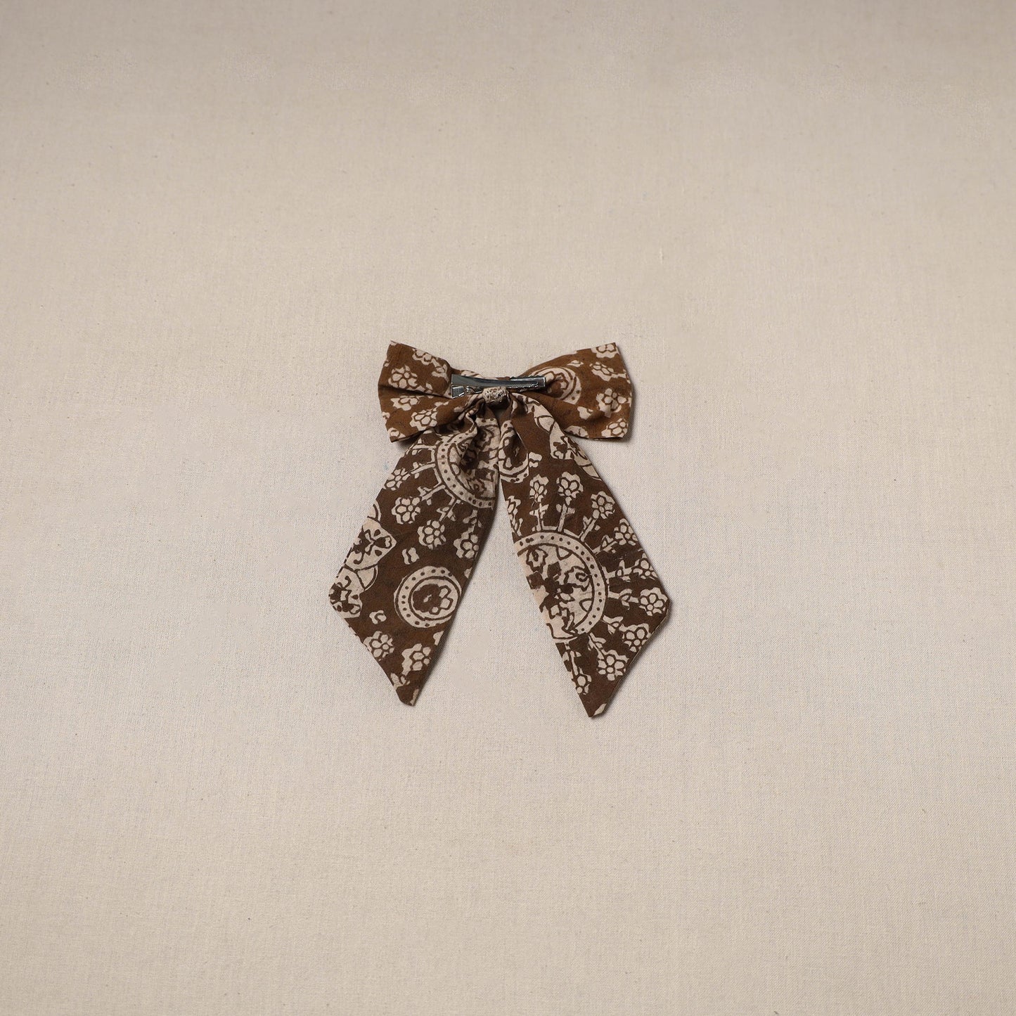 Brown - handmade women’s bow hair clip 87 - handcrafted