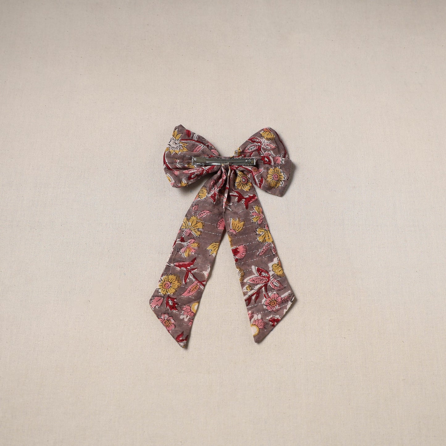 Brown - handmade women’s bow hair clip 96 - handcrafted