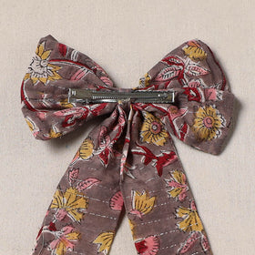 Brown - handmade women’s bow hair clip 96 - handcrafted