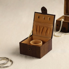 Brown Kalamkari Ghicha Silk Handpainted Natural Dyed Bangle Box