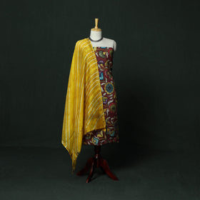 Handpainted srikalahasti pen kalamkari silk cotton 2pc