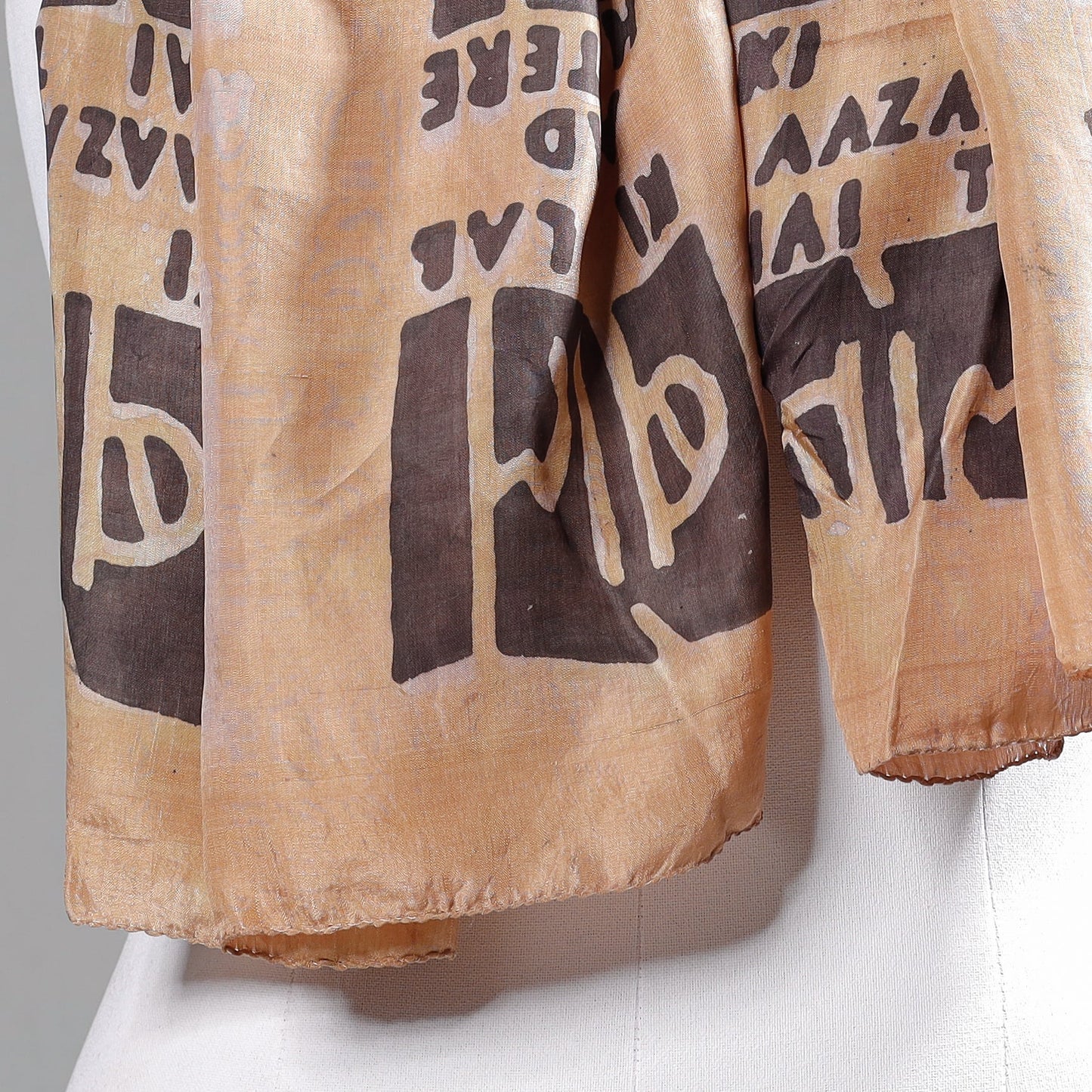  Handspun Block Art Print Mulberry Silk Bindaas Stole