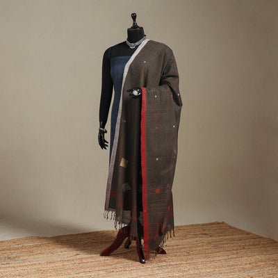 Peach - handspun handloom buti natural dyed cotton