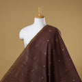 Brown - handspun handloom natural dyed cotton buti