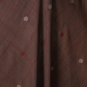 Brown - handspun handloom natural dyed cotton buti