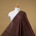 Brown - handspun handloom natural dyed cotton buti