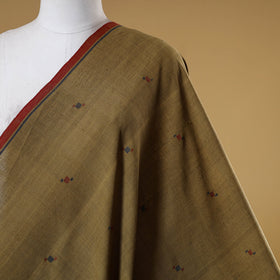 Brown - handspun handloom natural dyed cotton buti