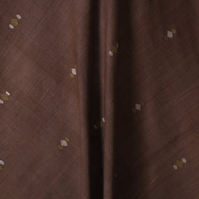 Brown - handspun handloom natural dyed cotton buti