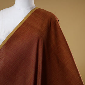 Brown - handspun handloom natural dyed cotton kora plain