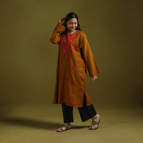 Handwoven aari hand embroidered kashmiri pure wool pheran