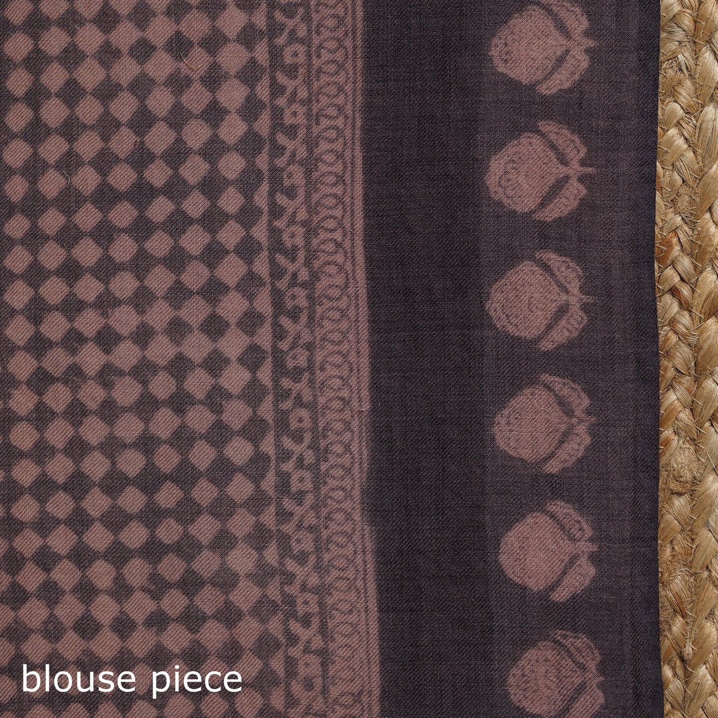 Handwoven merino wool natural dyed hand bagh saree 02