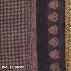 Handwoven merino wool natural dyed hand bagh saree 02