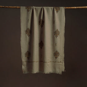 Handwoven sozni hand embroidered merino wool kashmiri stole