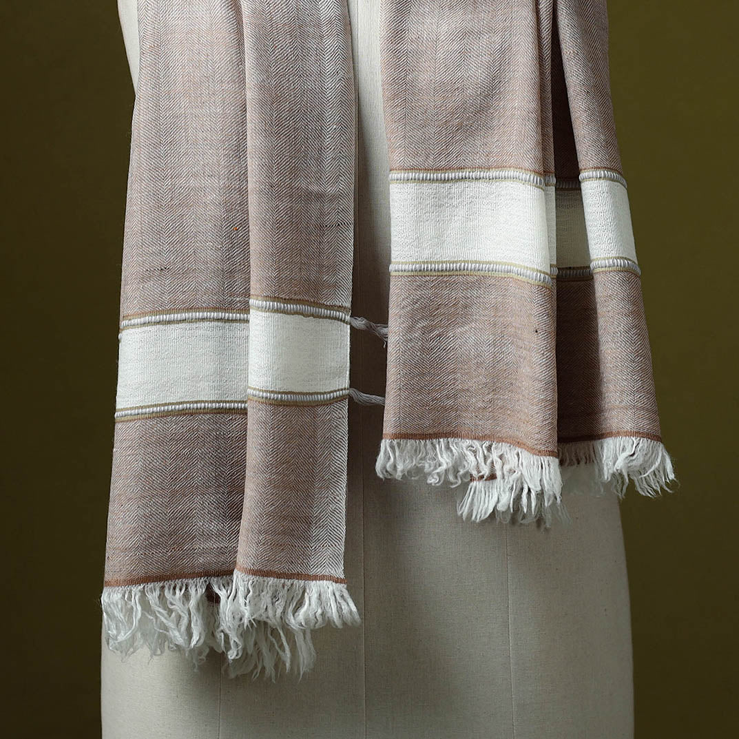 Himalayan handspun handwoven pure pashmina wool stole 08