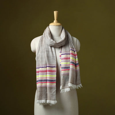 Himalayan handspun handwoven pure pashmina wool stole 16