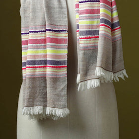 Himalayan handspun handwoven pure pashmina wool stole 16