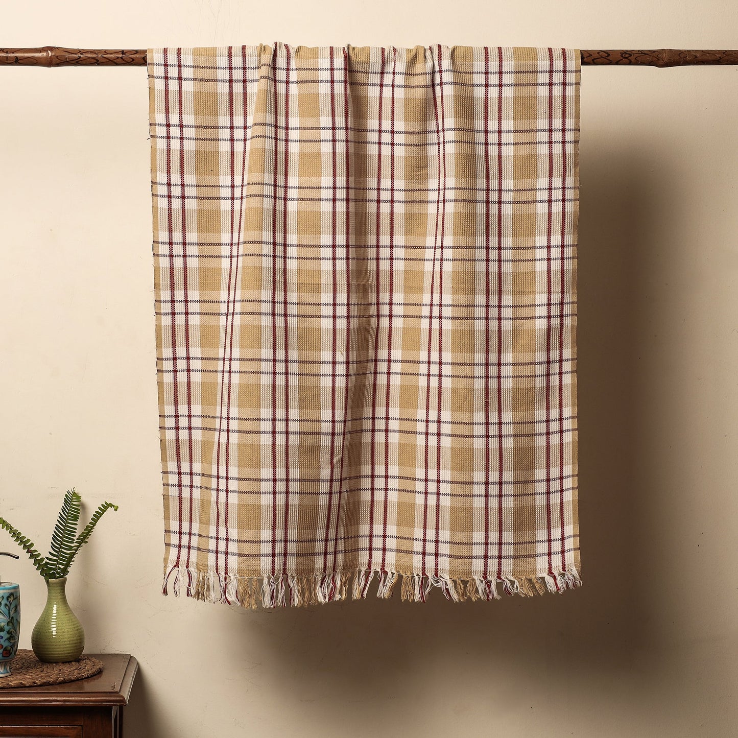  Honeycomb Handloom Cotton Bath Towel From Dehradun 