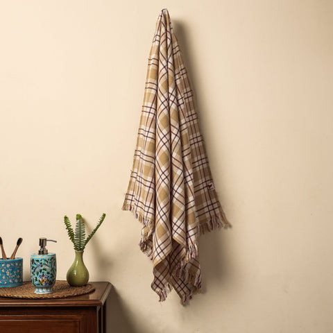  Honeycomb Handloom Cotton Bath Towel From Dehradun 