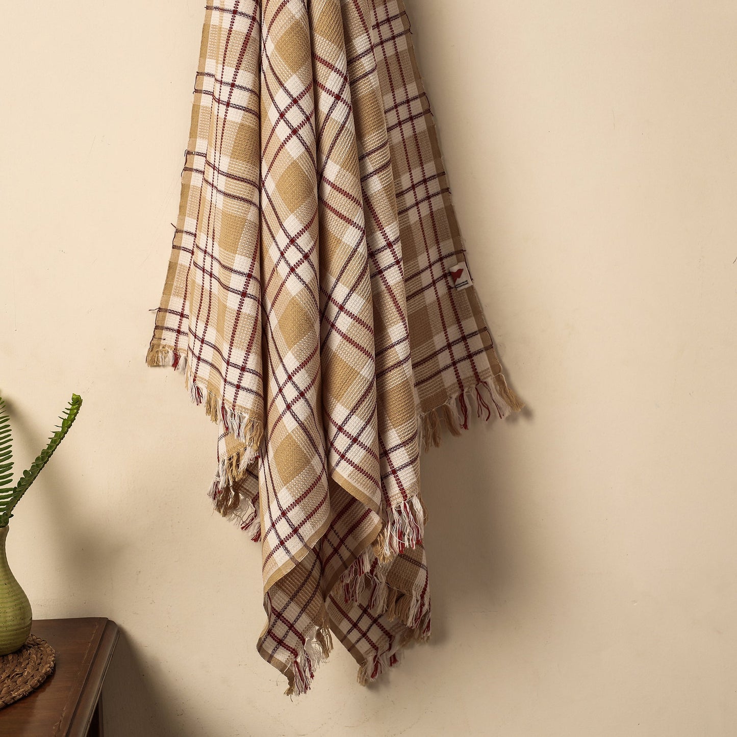  Honeycomb Handloom Cotton Bath Towel From Dehradun 