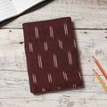 Brown - Ikat Fabric Cover Handmade Paper Notebook (7 x 5 in)