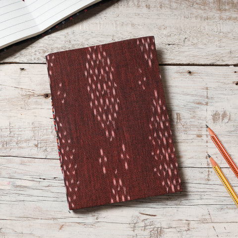  Ikat Fabric Cover Handmade Paper Notebook 