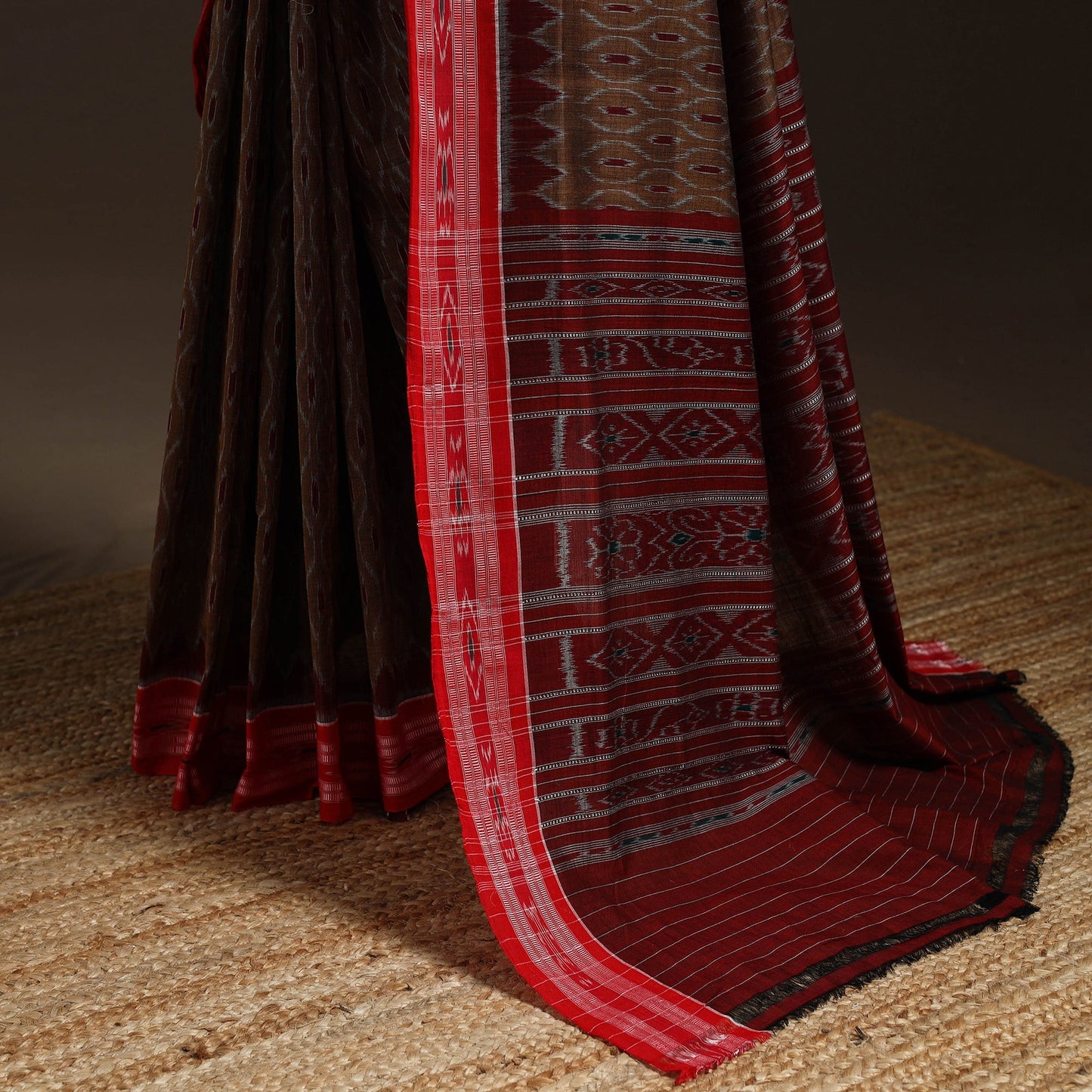 Ikat handloom cotton sambalpuri saree 07 - handcrafted