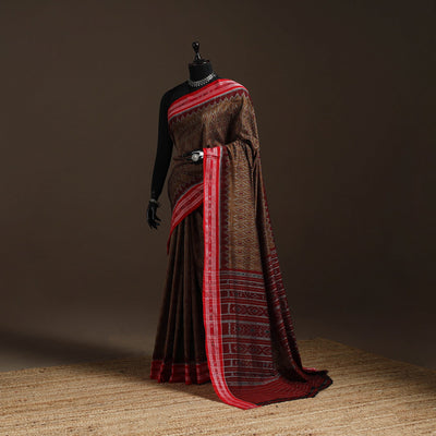 Ikat handloom cotton sambalpuri saree 07 - handcrafted