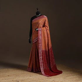 Ikat handloom cotton sambalpuri saree 10 - handcrafted