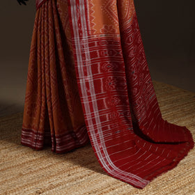 Ikat handloom cotton sambalpuri saree 10 - handcrafted