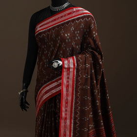 Ikat handloom cotton sambalpuri saree 12 - handcrafted